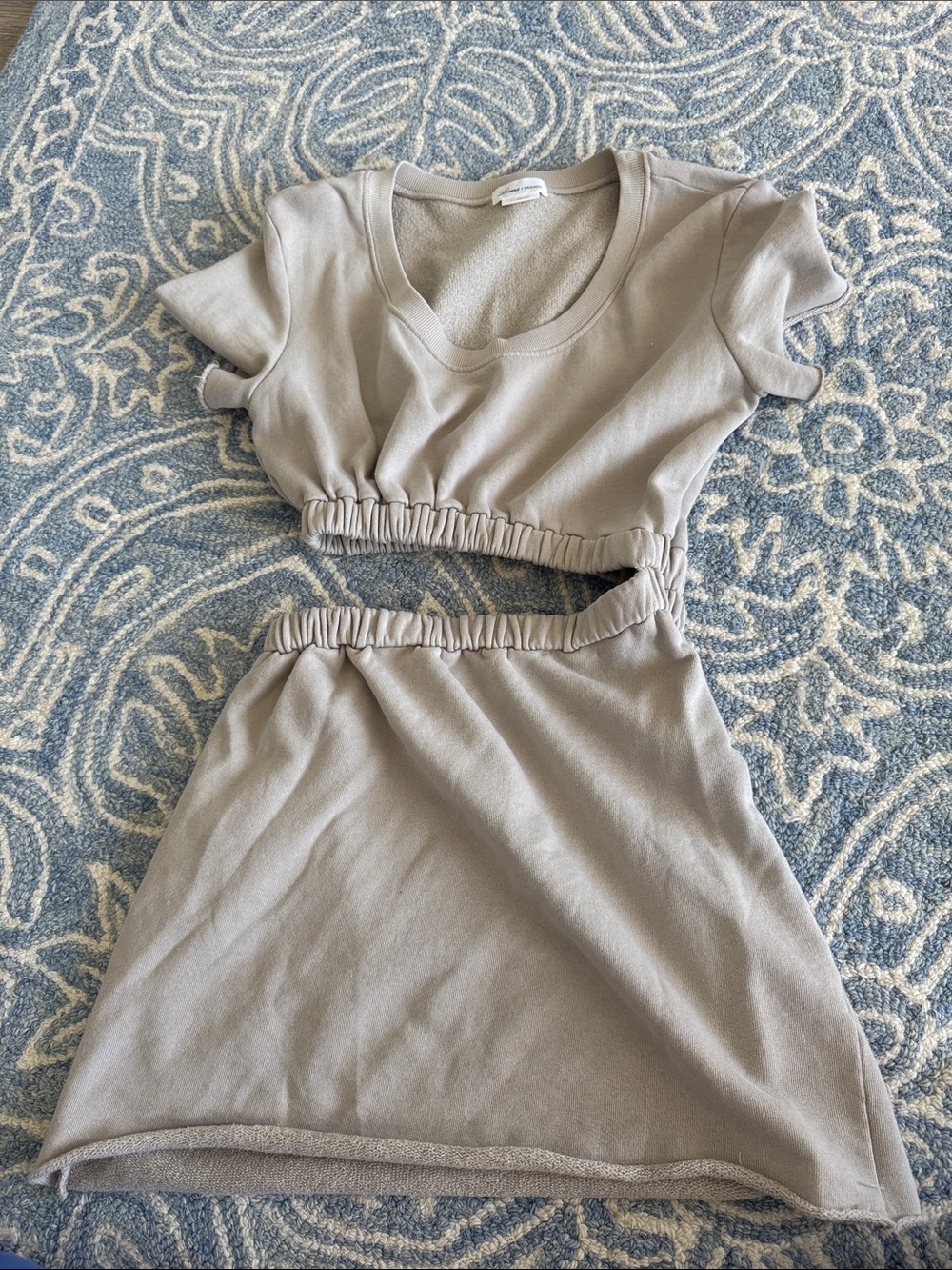 Lovers + Friends Taupe Cutout Mini Dress